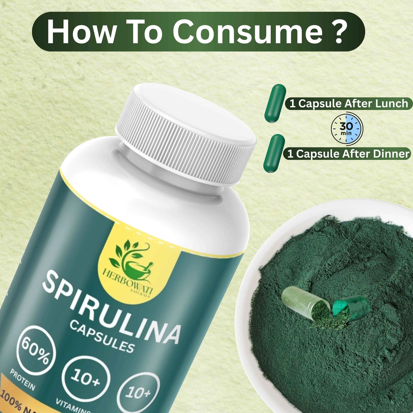 Spirulina Capsules (60 Caps)