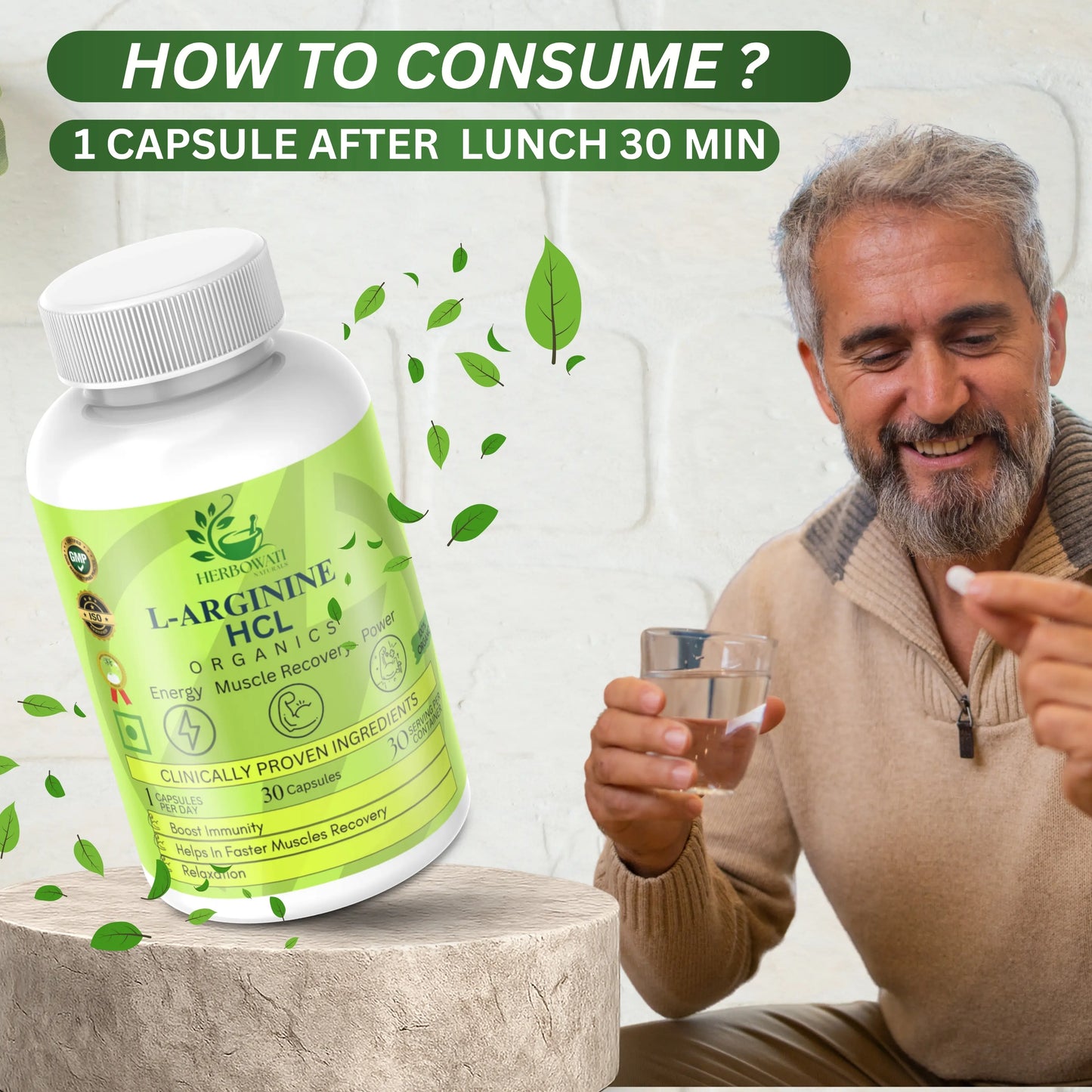 L-Arginine HCL (30 Caps)