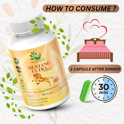 Mustang Ultra for Testosterone Level Boost (30 Capsules)