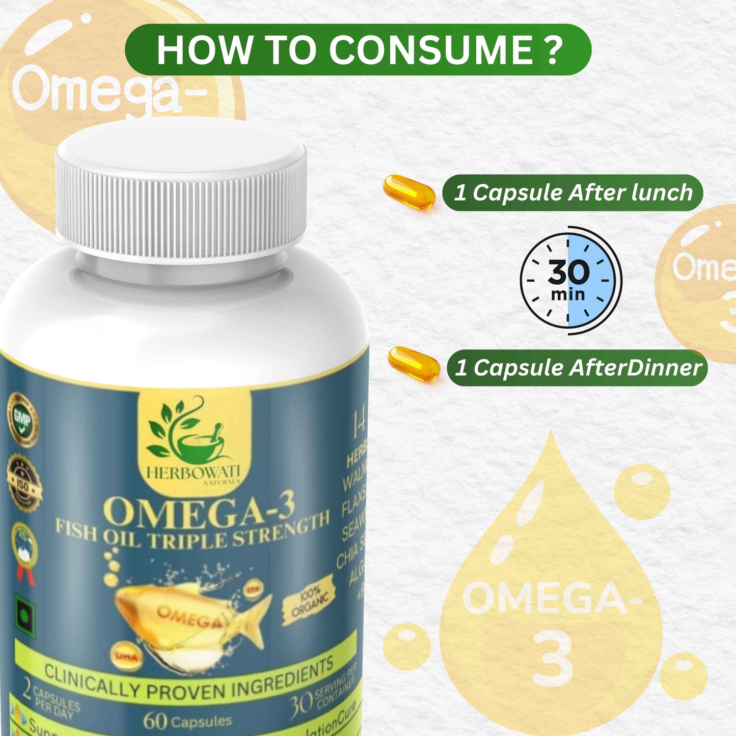 Omega-3 Fish Oil Triple Strength – Heart, Joint & Brain Support (60 Softgels)